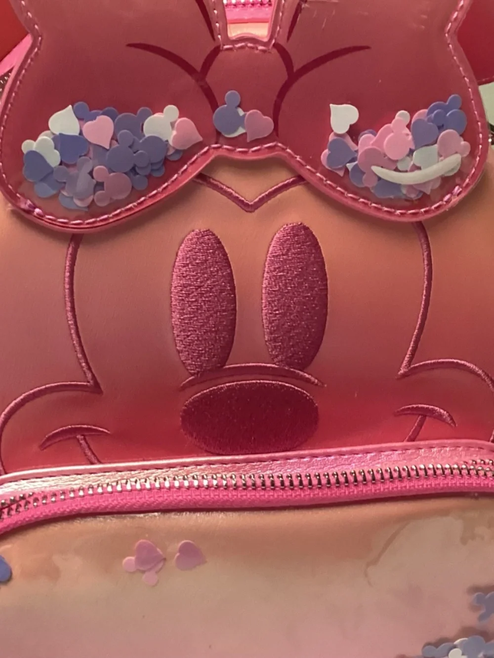 MINNIE. MOUSE PINK BACK PACK so cute CONFETTI EARS. CUTESY 🌸🌸🌸🌸🌸